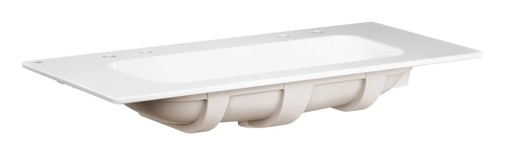 Gustavsberg Artic Slim 4GA0AD01 Möbeltvättställ 100 cm, vit, 4 blandarhål 100 cm - Bild 2