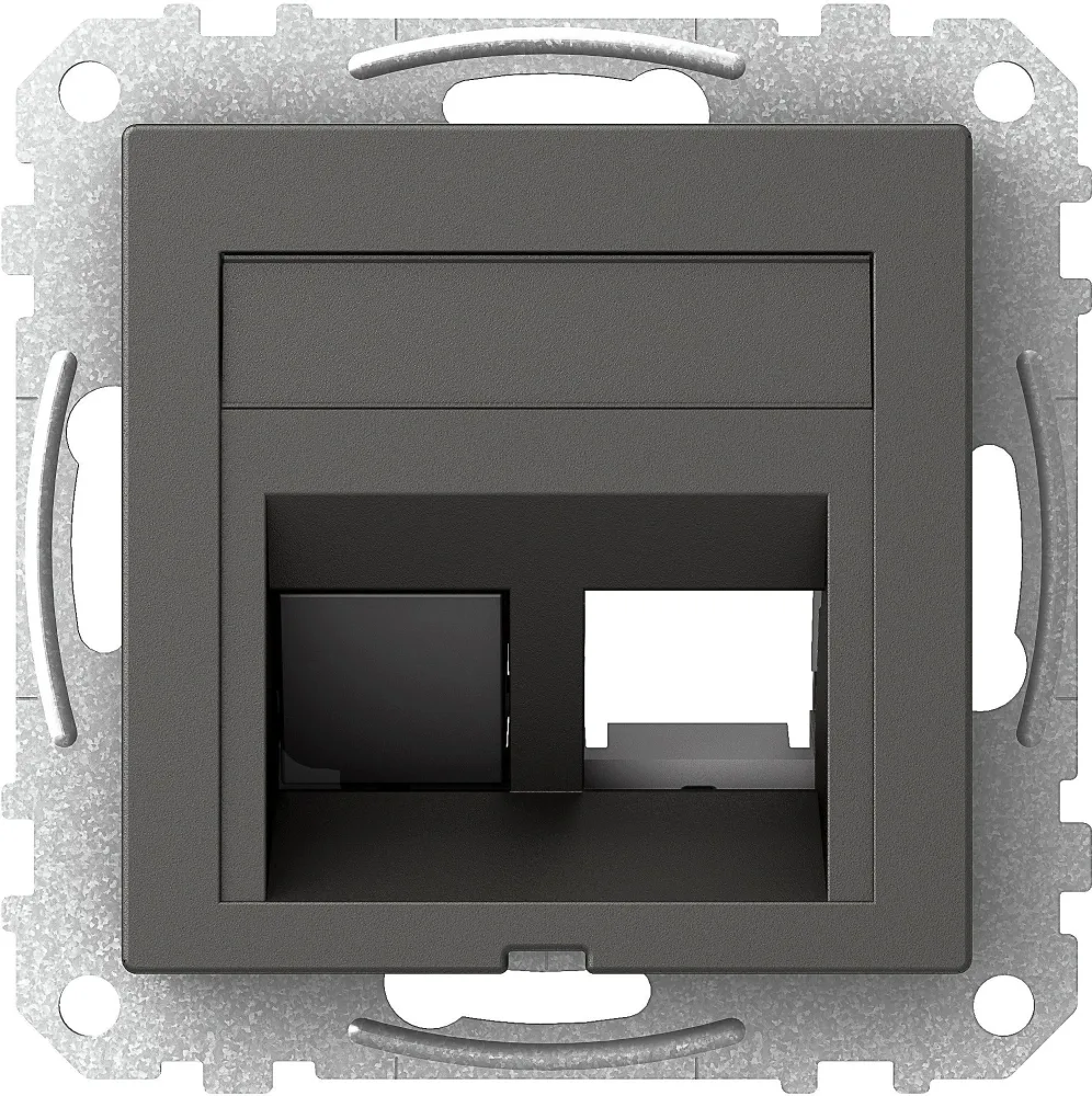 Schneider Electric Exxact Centrumplatta 73 x 72 x 27 mm, vinklad Antracitgrå