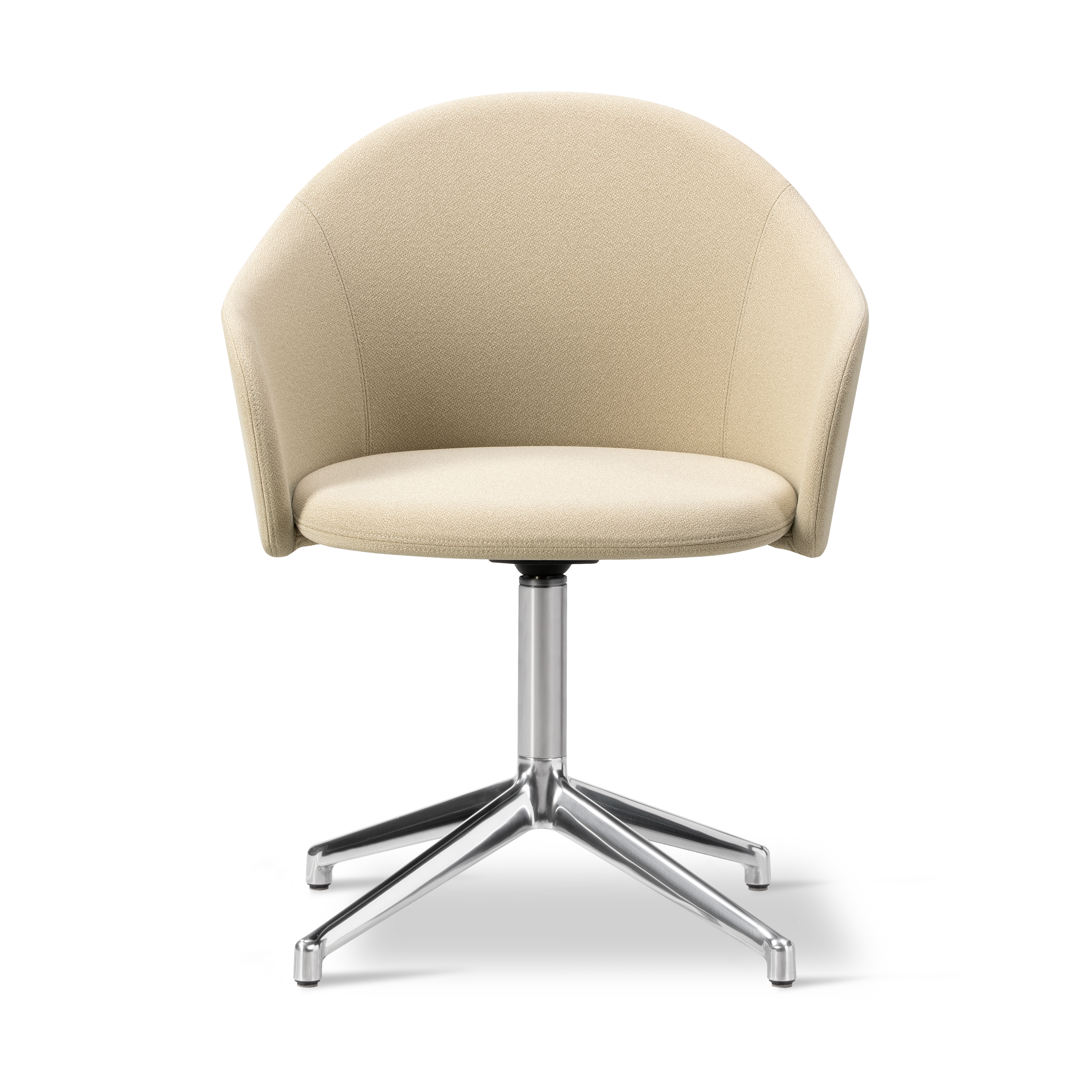 Gomo Armchair kontorsstol swivel base 4-star, Mylla 811-polerad aluminium