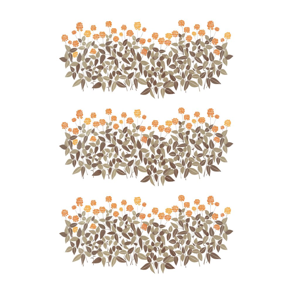 Ängsmark tyg, Grön-orange
