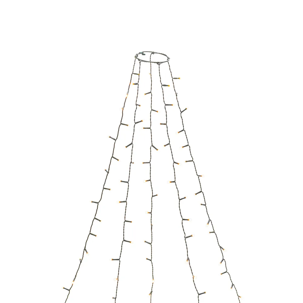 Konstsmide 6486-870 Julgransslinga amber, LED, app, grön kabel 180 cm