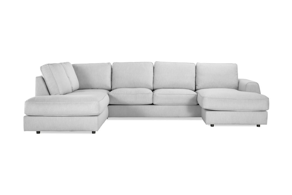 Optus Lyx 4-sits Vänstervänd U-formad Soffa med Divan och Schäslong i Tyg