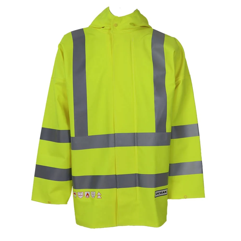 Ocean Abeko Coulomb Premium Regnjacka flamvarsel, gul 7XL