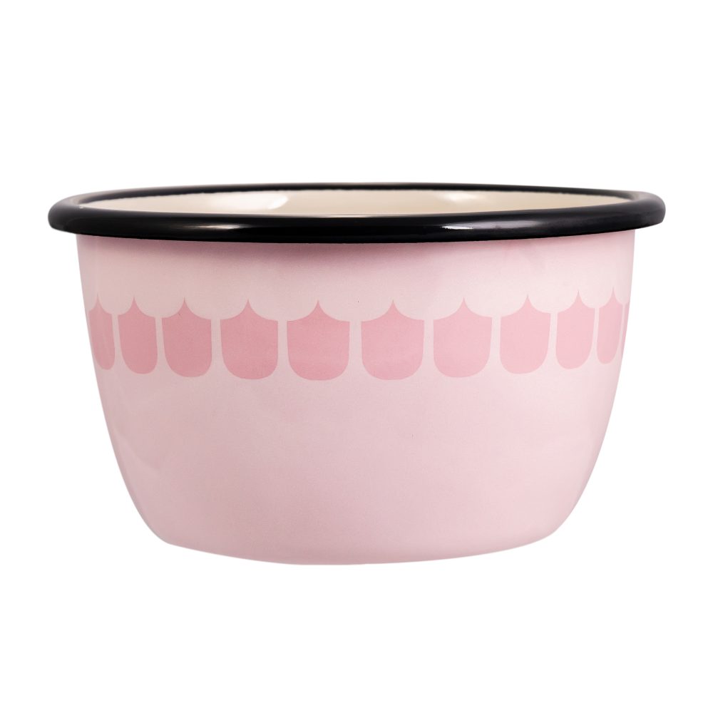 Vappu emaljskål 60 cl, Rosa