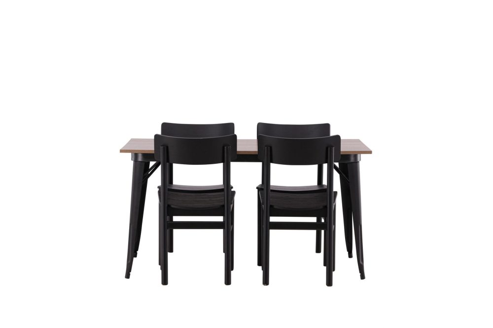 Tempe Matgrupp 140 cm Rektangulär med 4 Montros stolar
