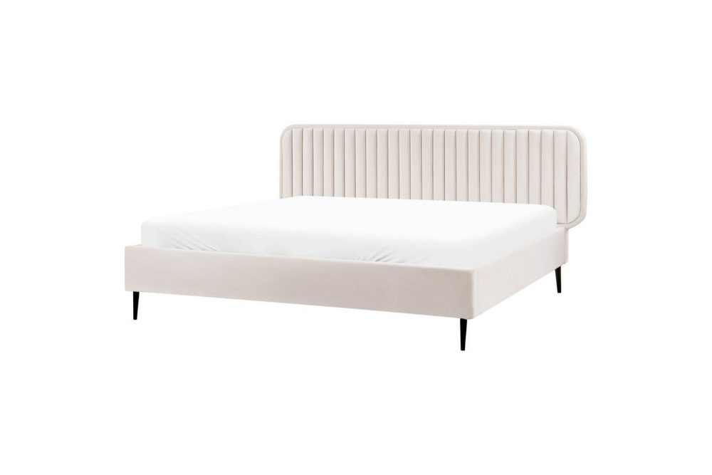 Dubbelsäng Brin med lamellram Beige-Svart, 180x200 cm
