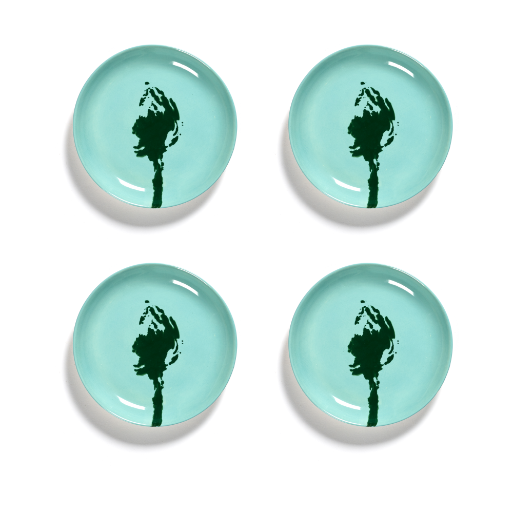 Ottolenghi Feast tallrik XS Ø16 cm 4-pack, Azure-artichoke green