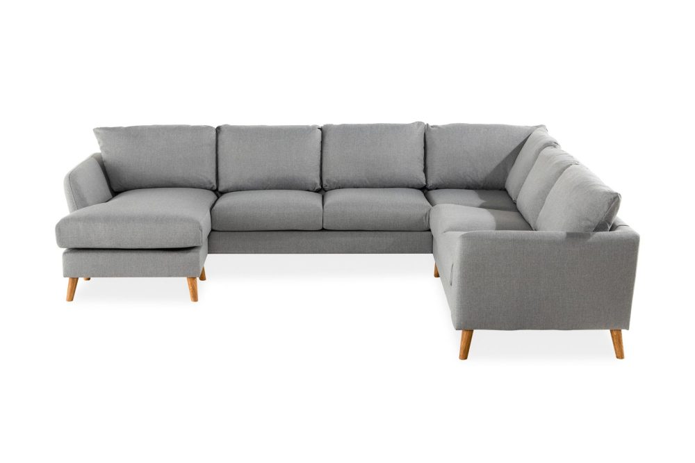Trend 5-sits Vänstervänd U-formad Hörnsoffa med divan i Tyg