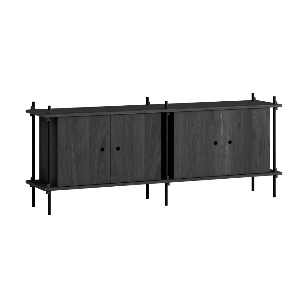 Shelving System sideboard, Black, 163x65x35 cm, S.65.2.D