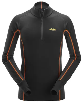 Snickers Workwear Stay Warm 9482 Underställströja svart, halvzip M