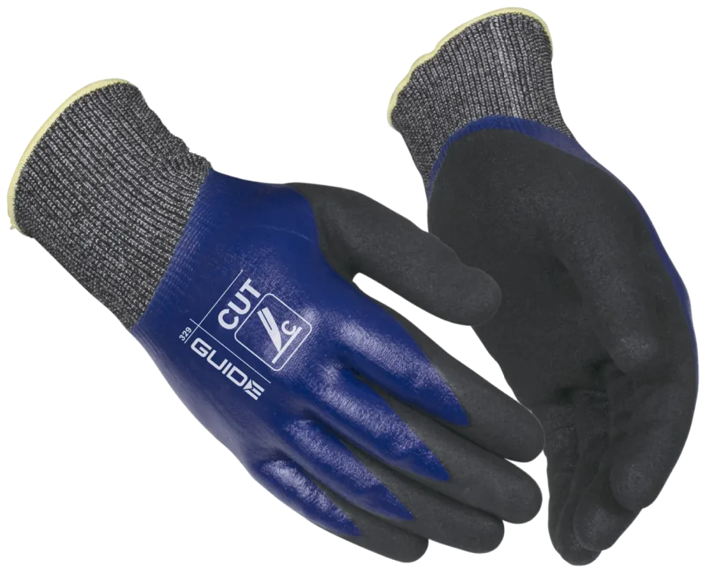 Guide Gloves 329 Handske nitril, heldoppad, skärskydd 9