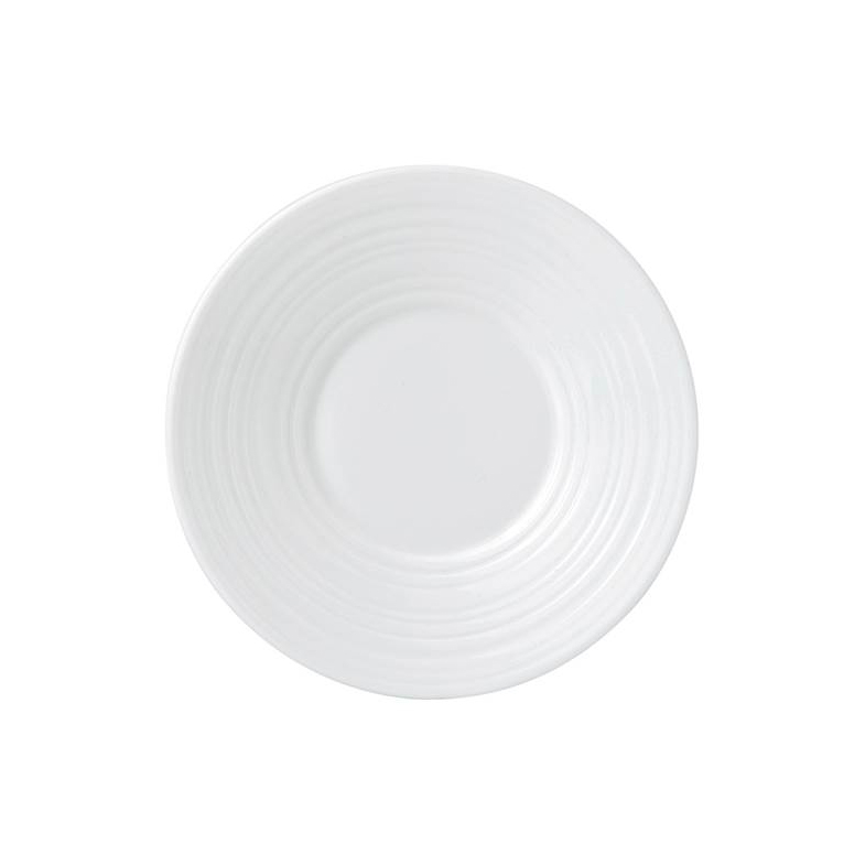 White Strata espressofat, Ø12 cm