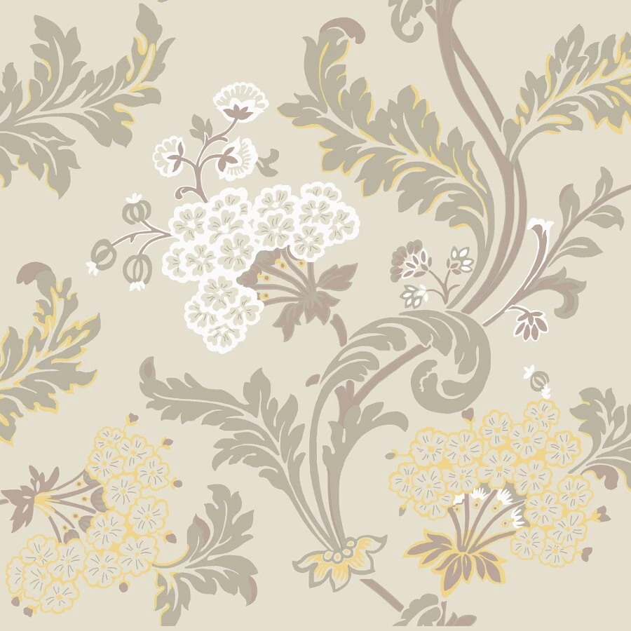 Gammalsvenska Quickup Lydias Gård 696-01 Beige Tapet | Stuvbutiken