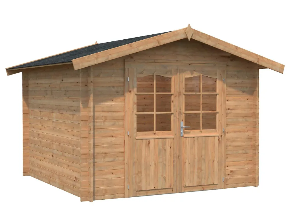 Palmako Lotta Stuga 7,6 m²/inv. 7,3 m², utan golv, brun, impr.