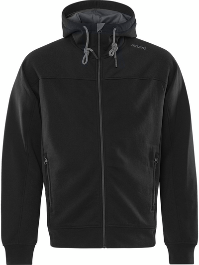 JACKA 7550 GSM SWEATSHIRT HUVA SVART/GRÅ STL 2XS