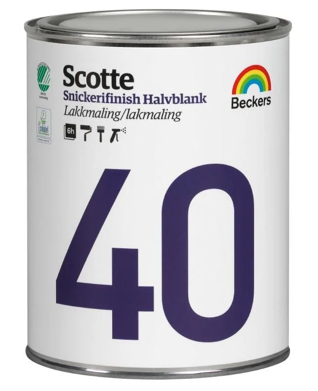 Beckers Scotte 40 Snickerifinish Lackfärg halvblank Valfri kulör