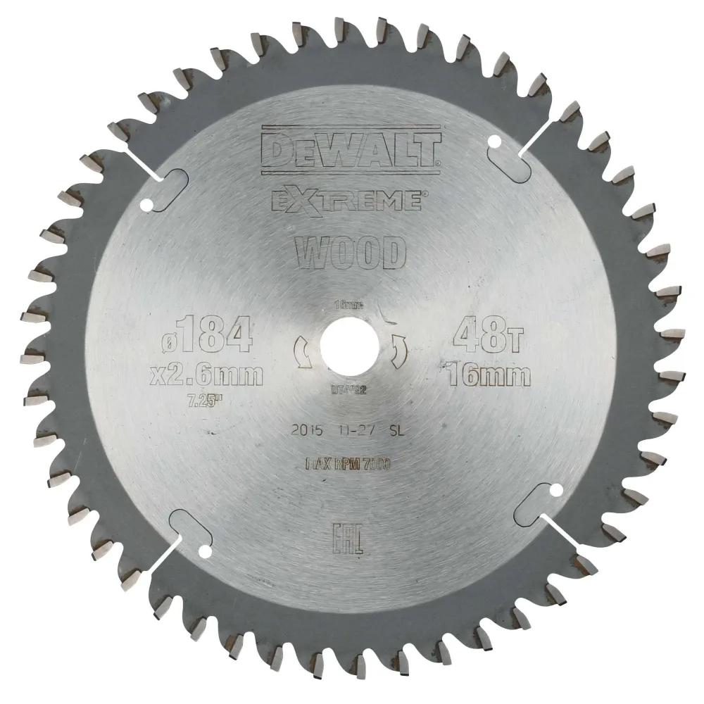 Dewalt DT4092-QZ Sågklinga 184 x 16 mm, 48T