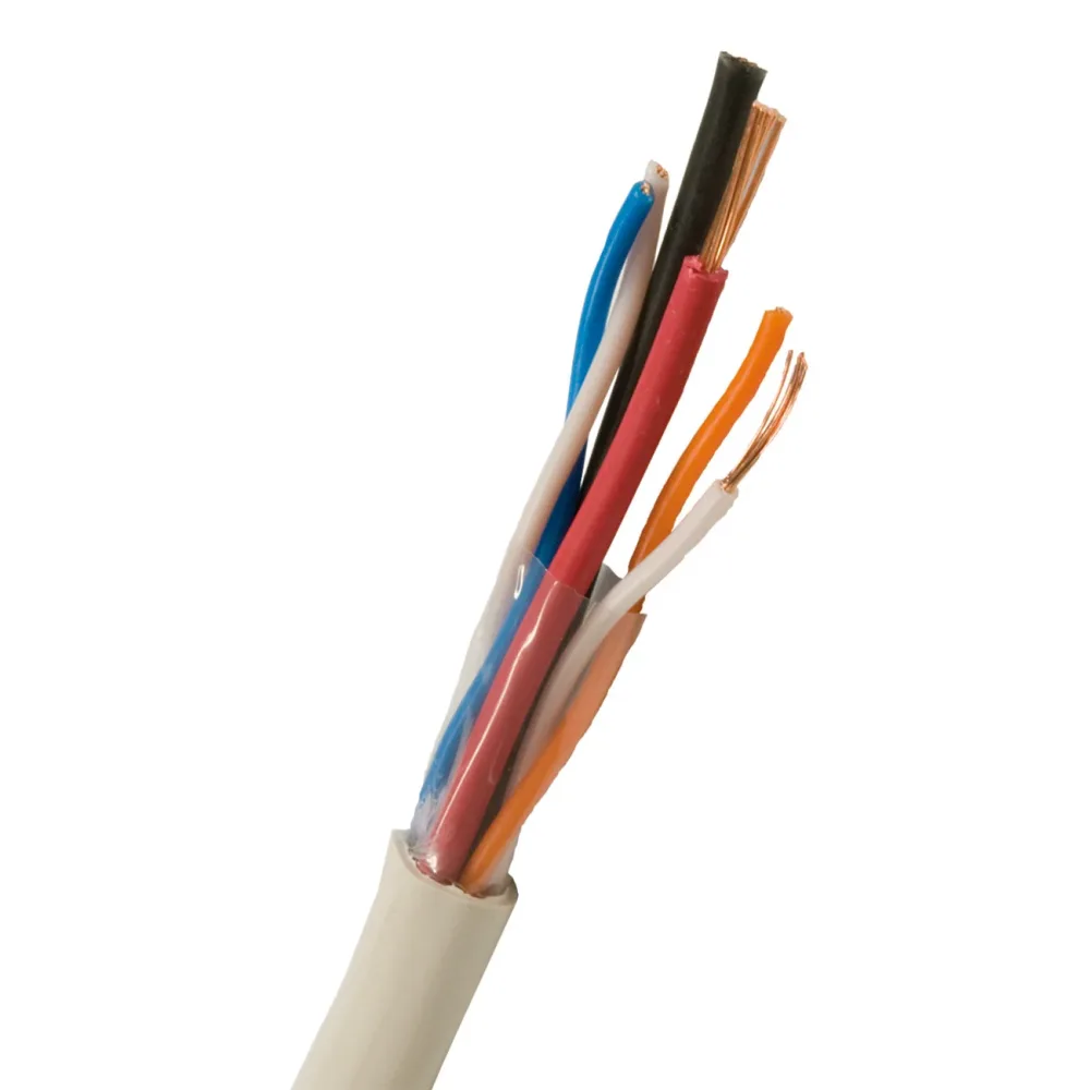 Nexans FLQQBR Larmkabel 8.5 mm ytterdiameter, vit 500 m, trumma