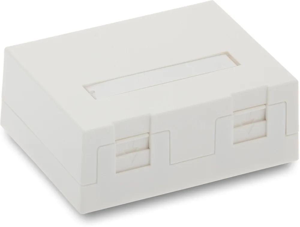 Eurolan 12B-04-02WT-1 Uttagsbox För 2 boxar/kopplingar