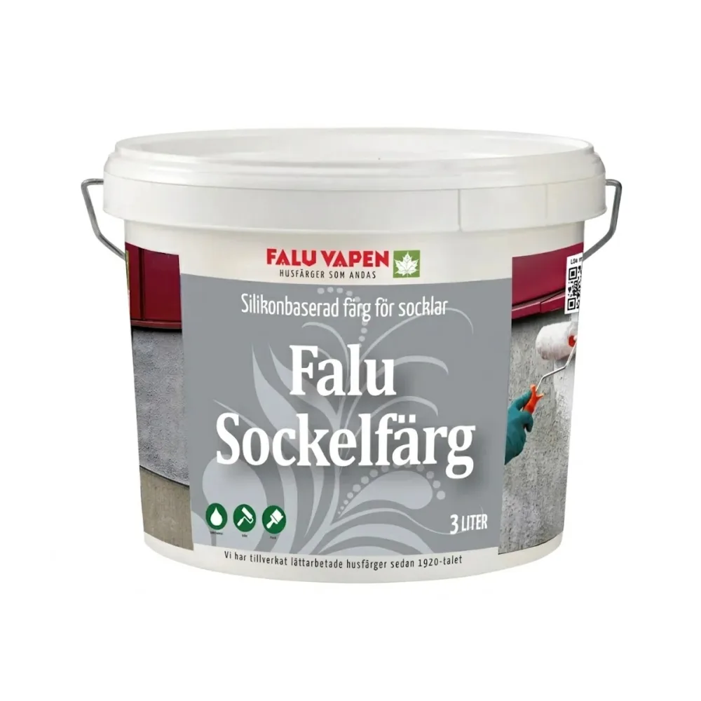 Köp Falu Vapen Sockelfärg 3L Vit | Snabba Leveranser
