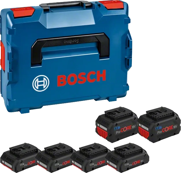Bosch 4x 18V 4,0Ah + 2x 8,0Ah ProCORE Batteripaket 4,0 Ah, 8,0 Ah