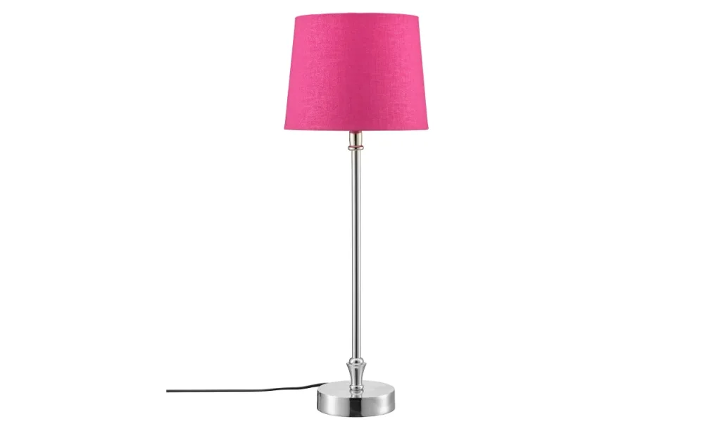 LIAM Bordslampa Krom/Fuchsia