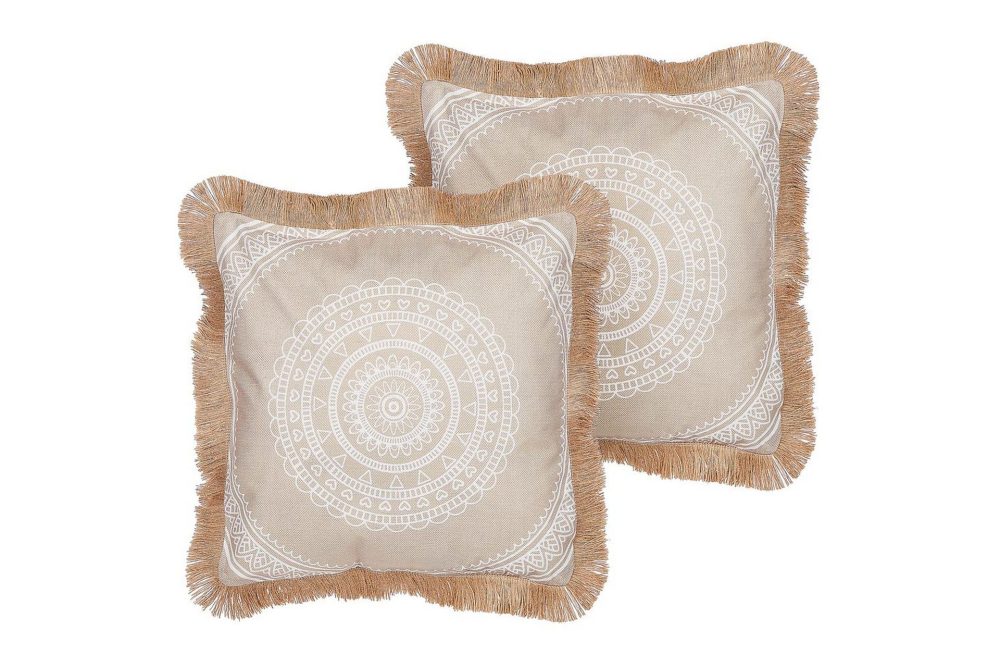 Prydnadskuddar Agrimony set om 2 Beige/vit