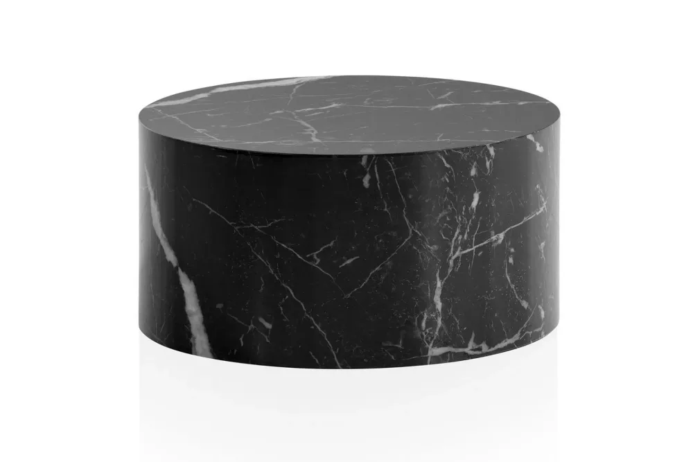 Soffbord Wohnling MONOBLOC rund 60 cm, modern stil Marmor Svart