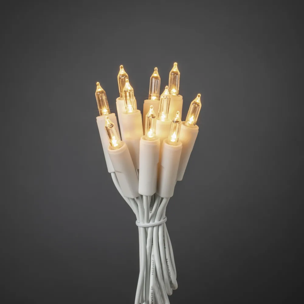 Konstsmide 6302-102 Ljusslinga varmvita LED, vit kabel 5.1 m