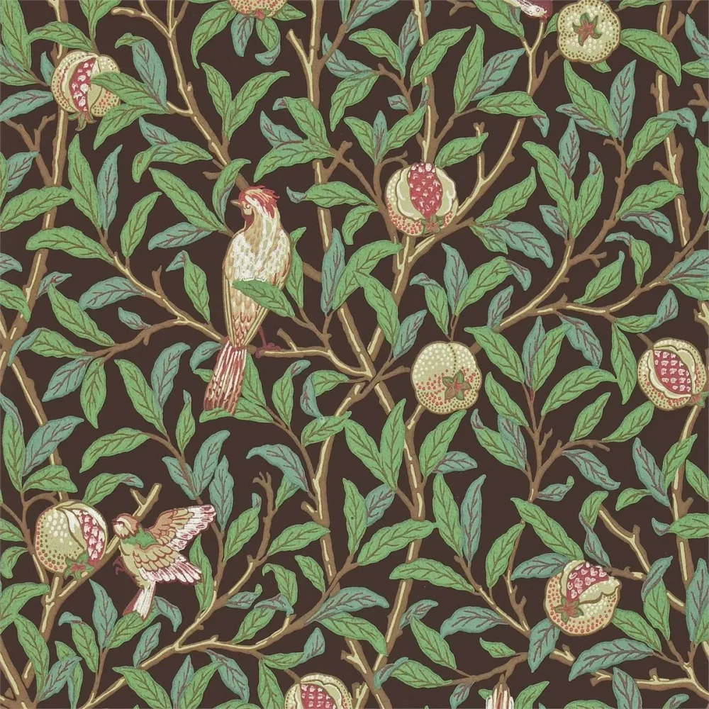 Compilation Bird & Pomegranate Charcoal/sage Dcmw216867 Svart Tapet | Stuvbutiken - Bild 2