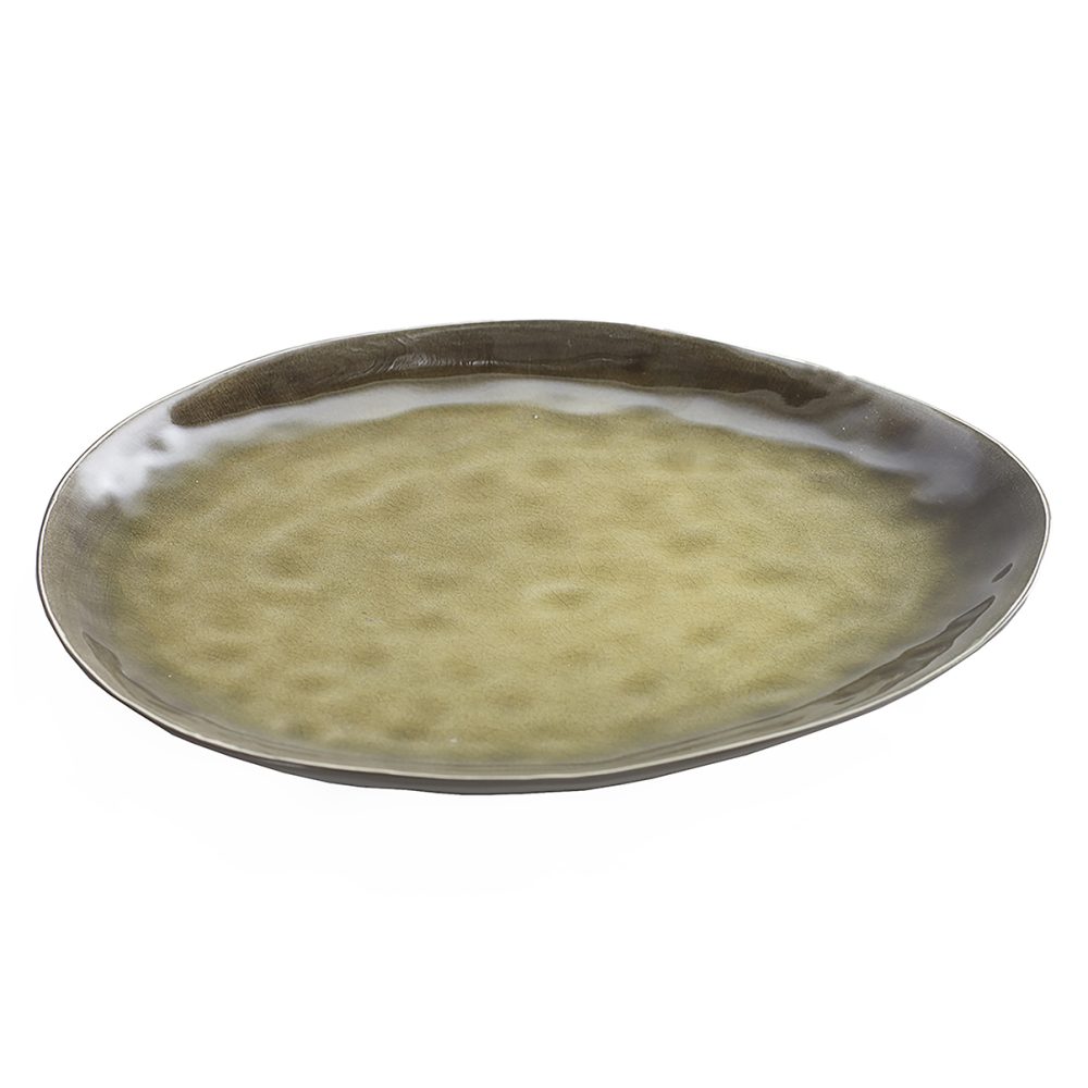 Pure oval tallrik large, Green