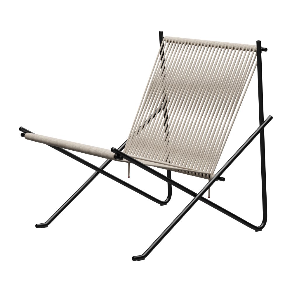 PK4 loungestol, Svart-natur