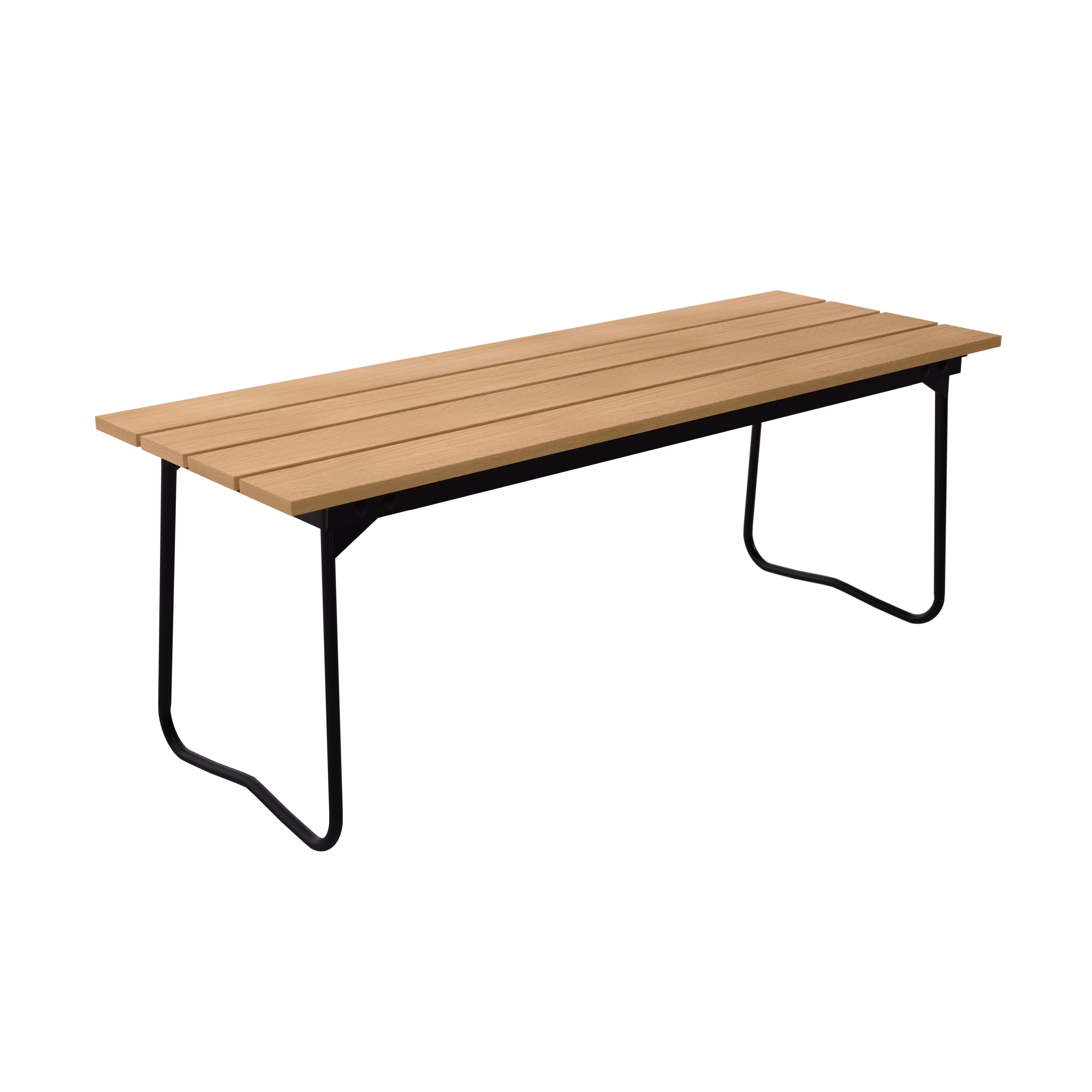 Bänk 8 110 cm, Oljad Ek / Svart Stål