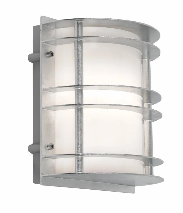 Norlys Stockholm 1600 Väggarmatur LED, 8,6W, 3000K, IP54, opal Galvaniserad