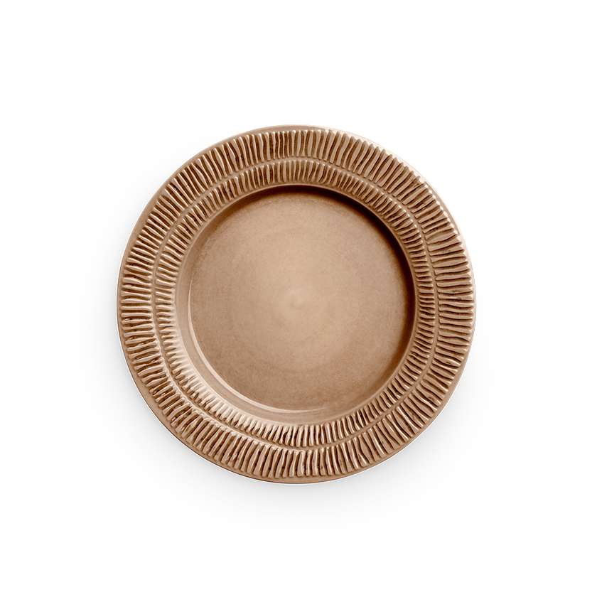 Stripes Tallrik 28 cm Cinnamon