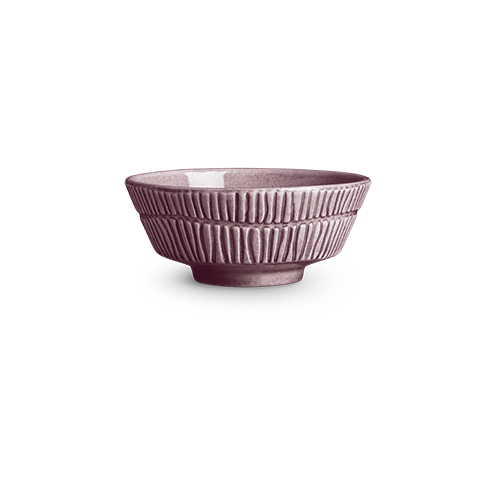 Stripes Skål 15 cm Plommon