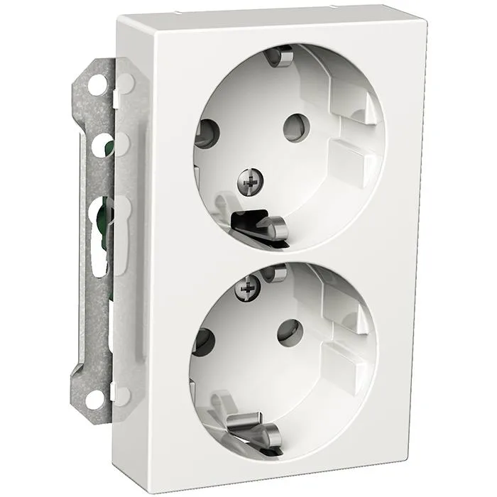 Schneider Electric Exxact WDE002188 Vägguttag jordat, separat brunntändning, 2-vägs, v