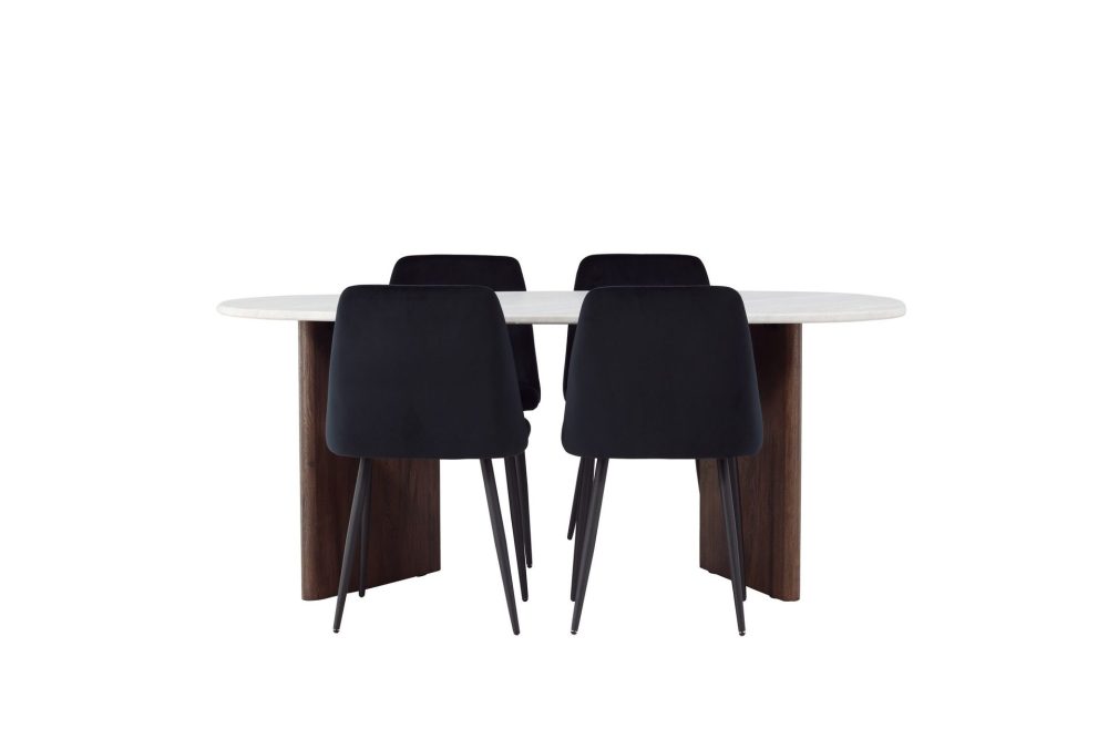 Grönvik Matgrupp 180 cm Oval med 4 Night Stolar