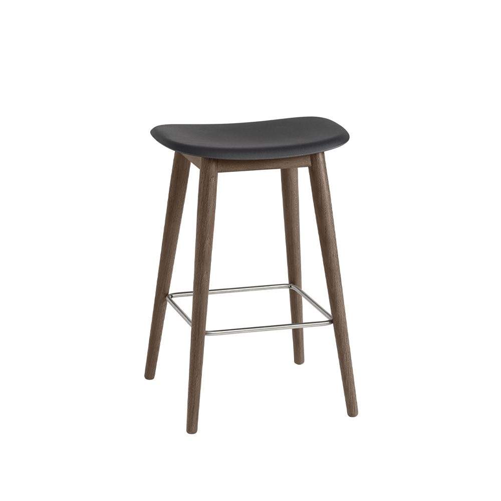 Fiber Bar Stool barpall 75 cm, Black-stained d.brown
