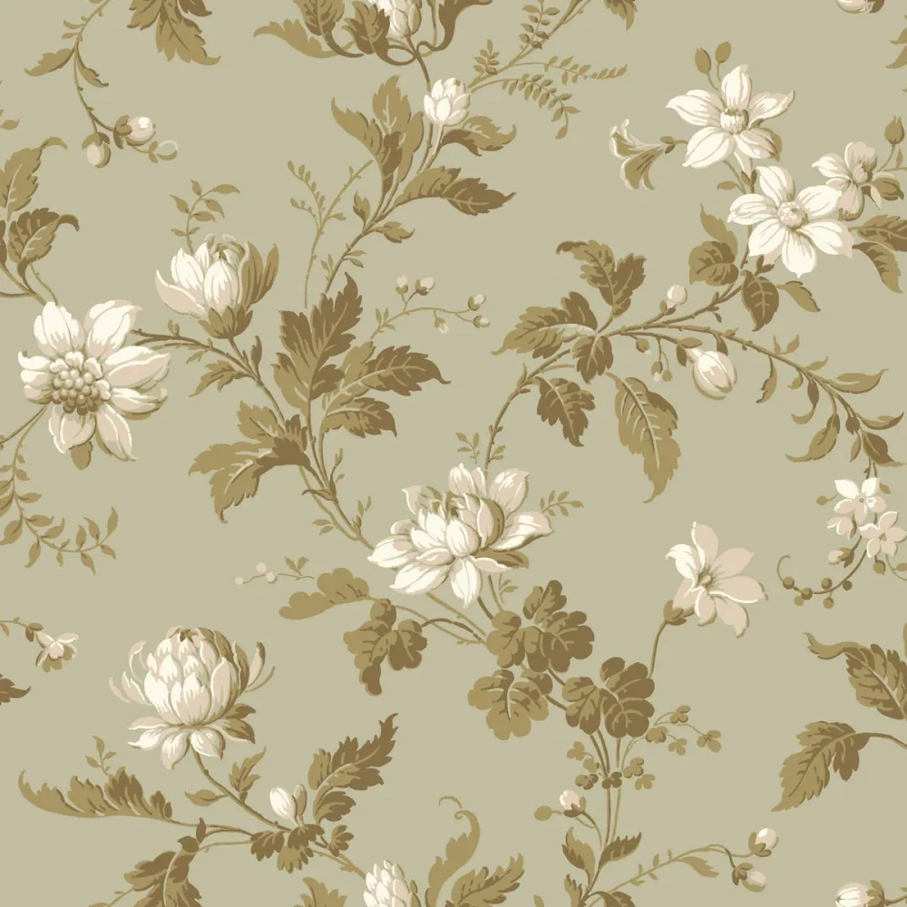 Tapet Anno Blomslinga 4518 Grön Blommig
