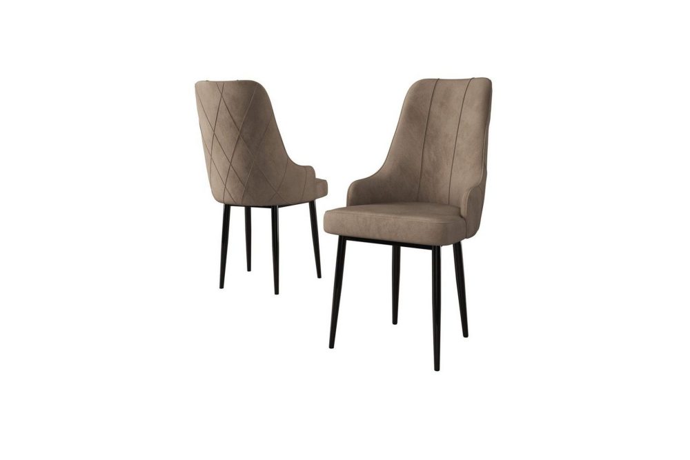 Matstol Mobarkar Cappuccino / svart