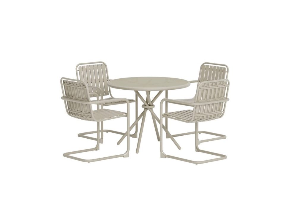 Matgrupp Chios 90 cm med 4 Stolar Utomhus