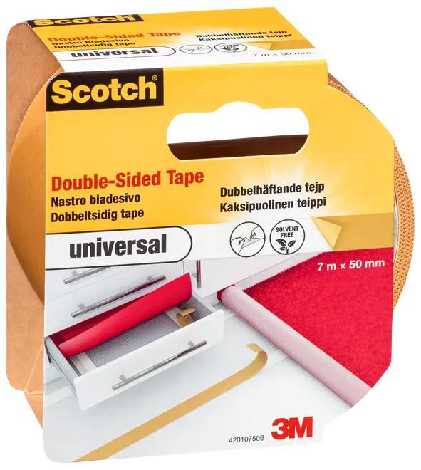 Scotch® Mattejp Dubbelhäftande - Brun 50 mm x 7 meter