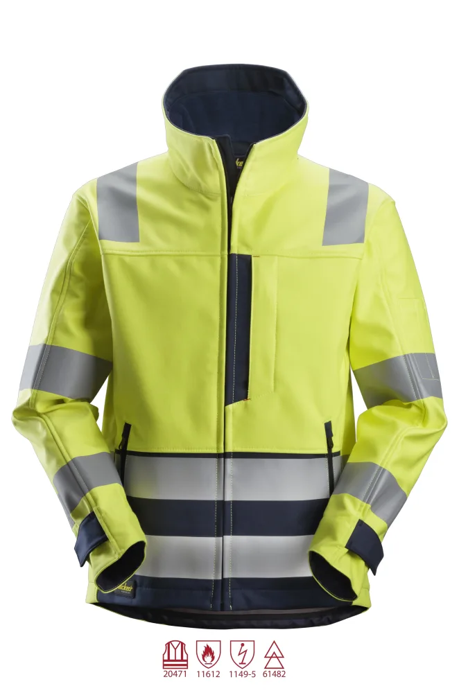 Snickers Workwear 1260 ProtecWork Softshelljacka varsel, gul XS