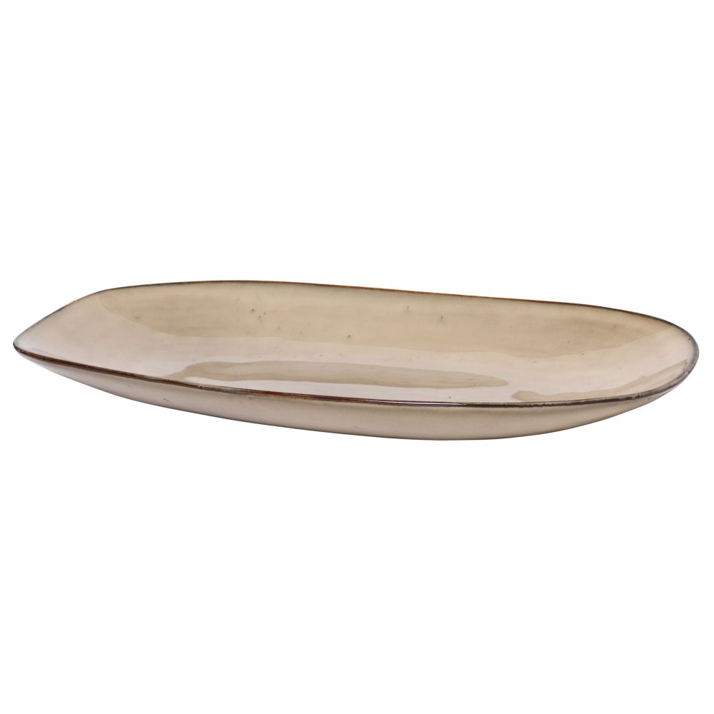 Larni tallrik 19x32,5 cm, Beige