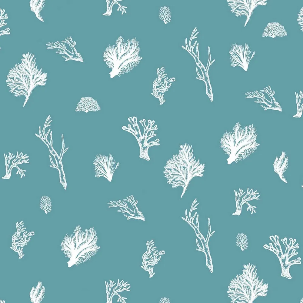 Oriental Sense Coral 35885 Blå Tapet | Stuvbutiken