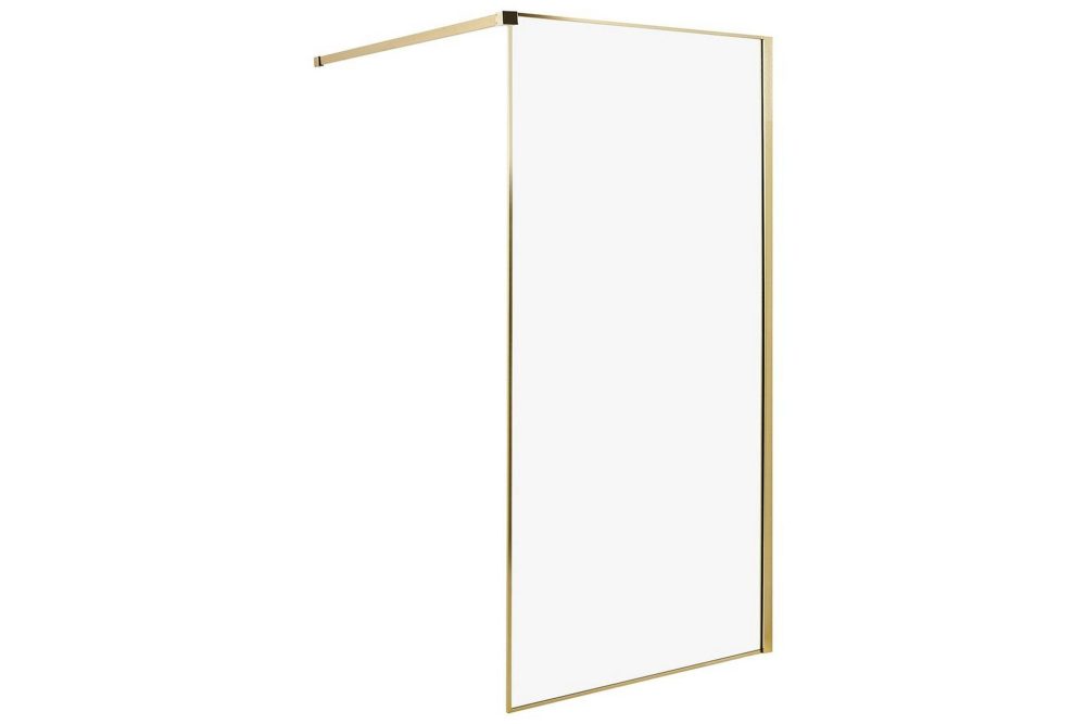 Duschskärm Waspam Transparent/guld, 100x100x190 cm