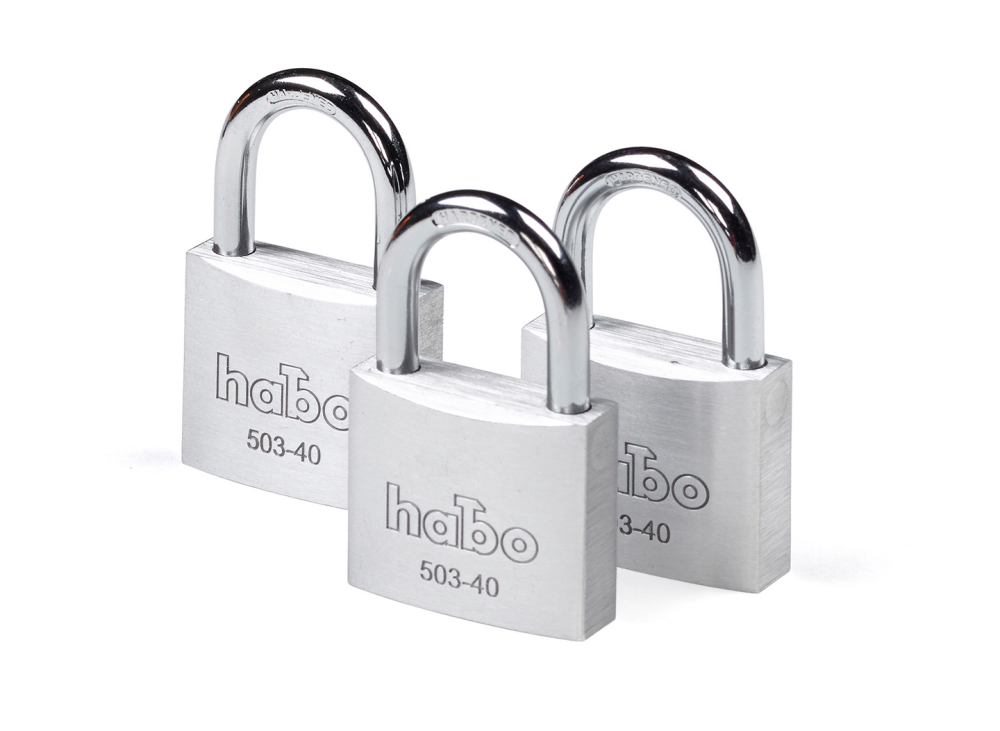 HÄNGLÅS HABO 503-40 TRIPPLE ALU SB