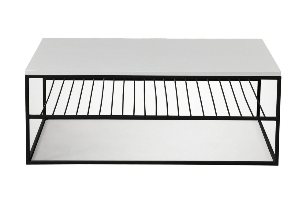 Falan Soffbord 95 cm med Förvaring Hyllor Ribbor