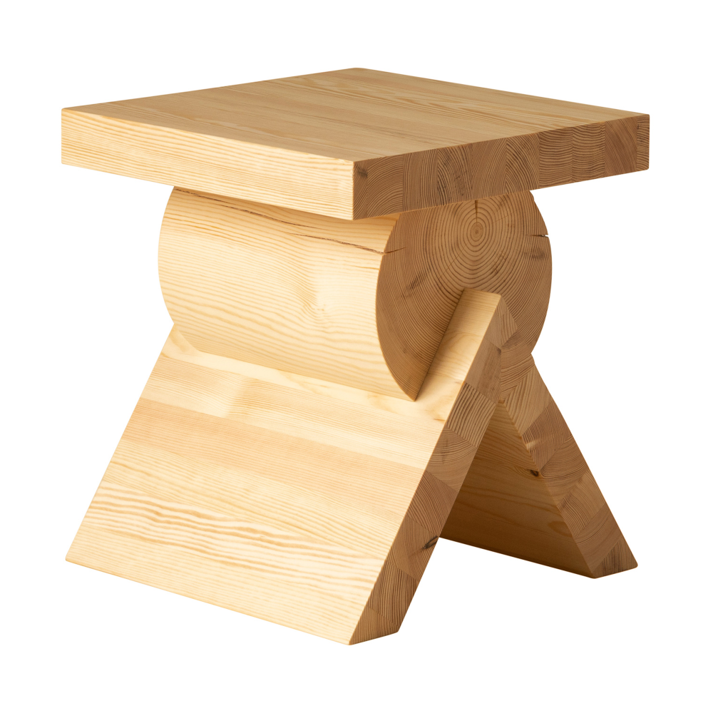 006 AA Side Table sidobord, Matt oljevaxad furu, 40x40x45 cm